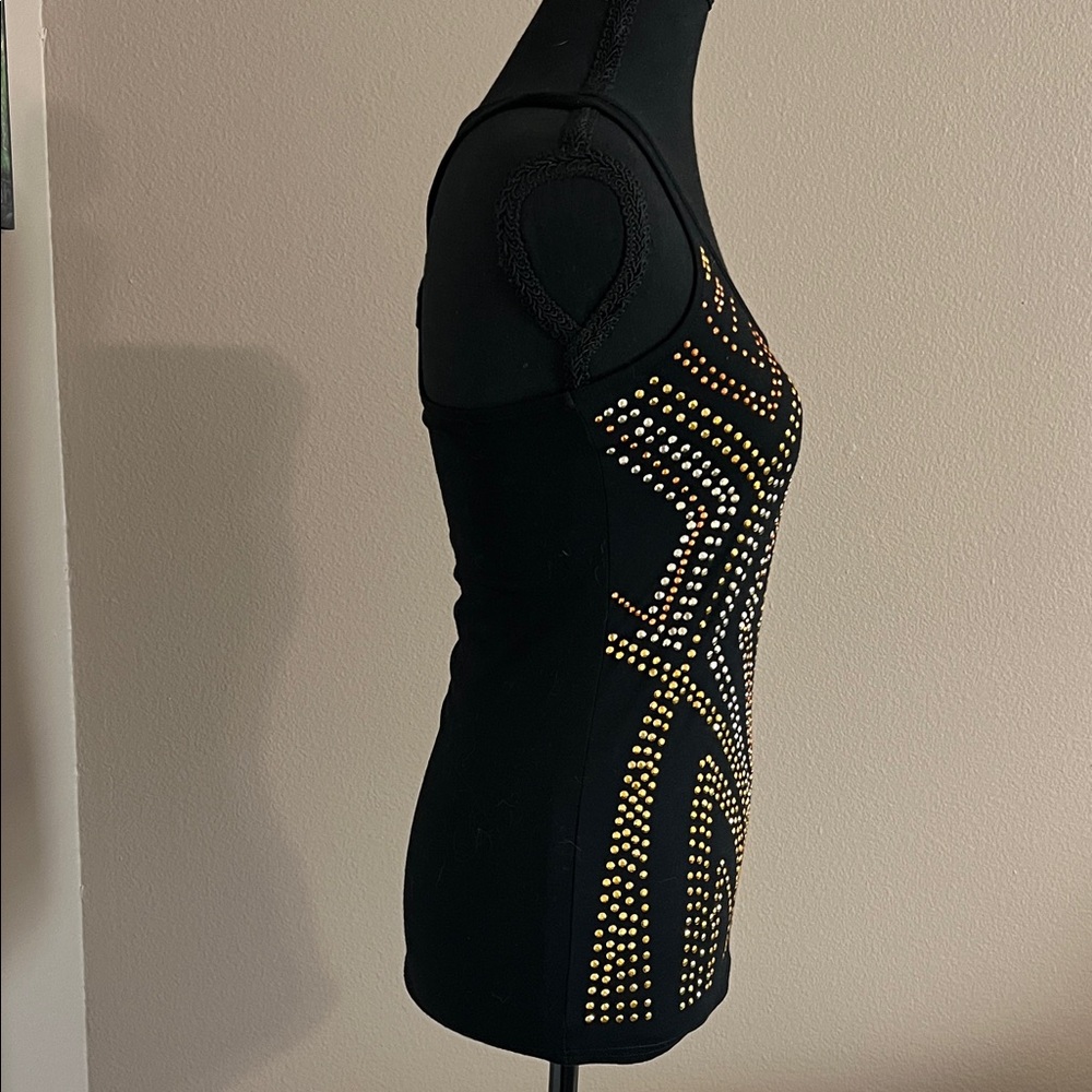 Black and Gold Embellished Women's Top - Picture 3 of 7